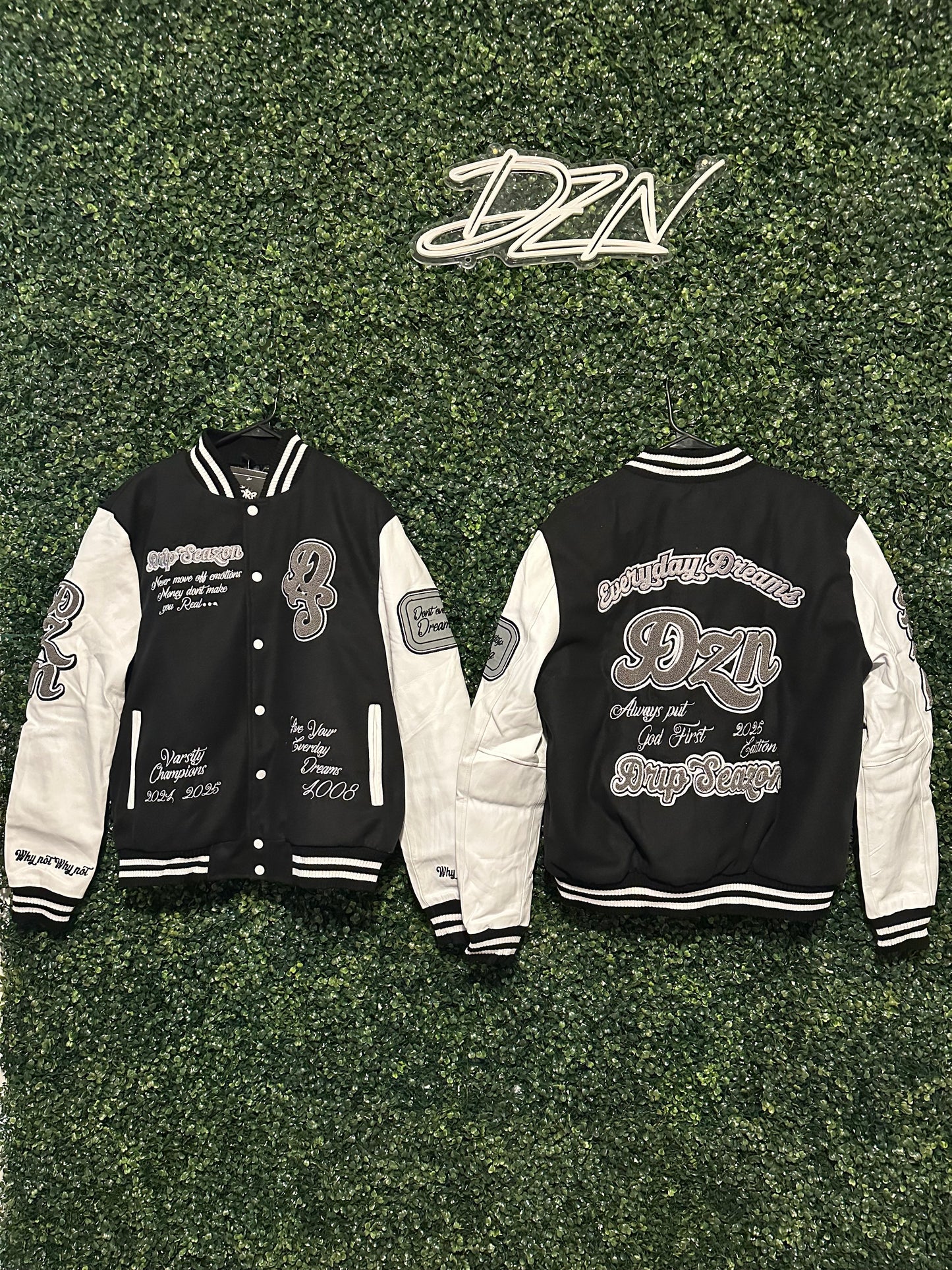 Black & White Letterman Jacket
