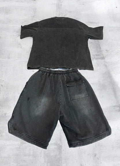 Drip SeaZon Rhinestone Graphic Combo Shirt and Shorts