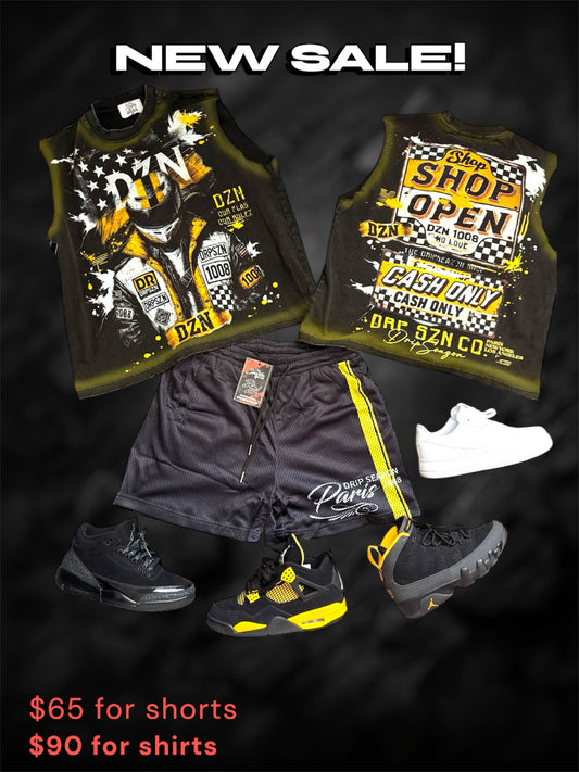 Black & Yellow Shorts