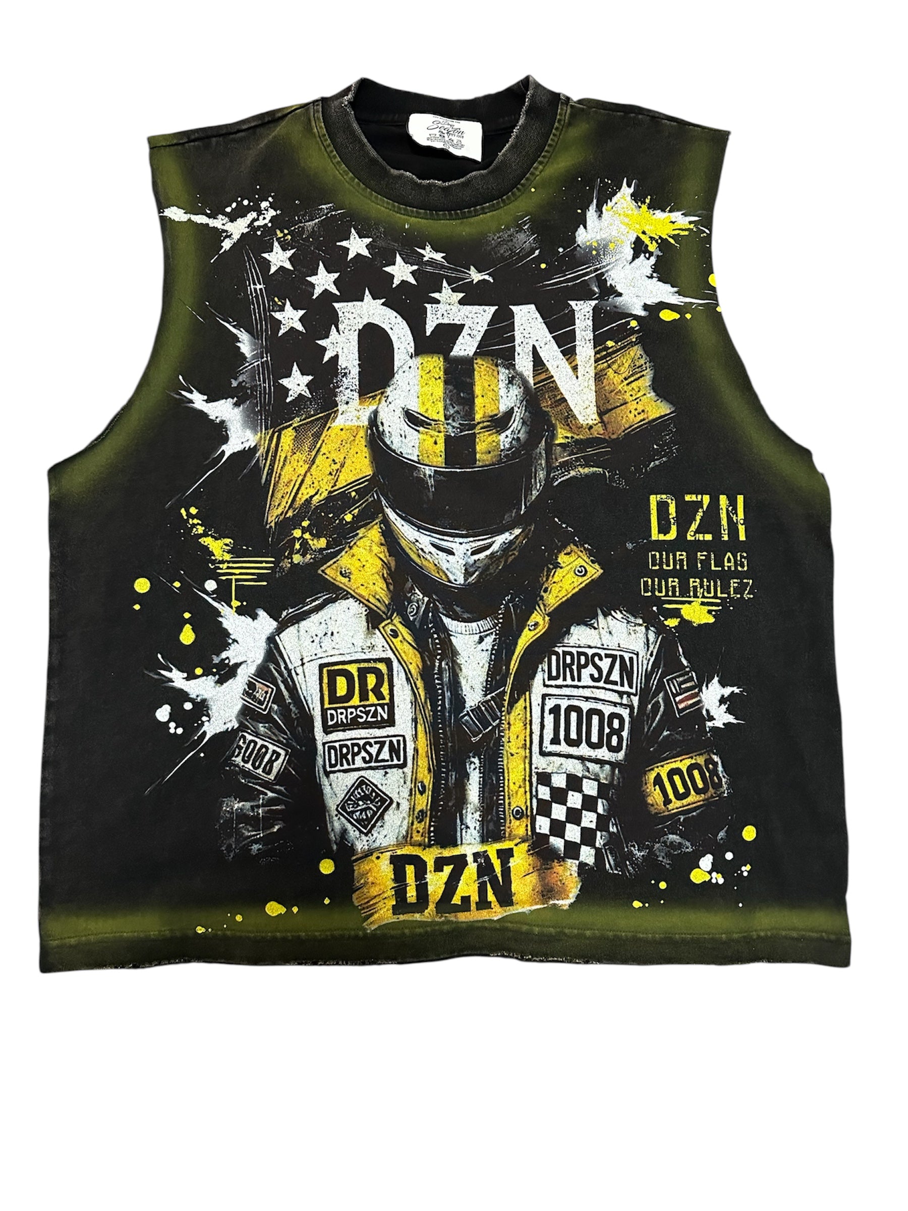 Sleeveless DZN Black and Yellow – Drip SeaZon